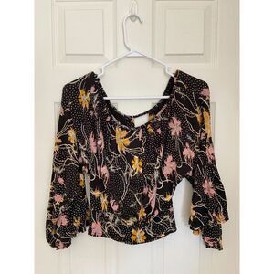 Free People Black and Orange Top (No size)